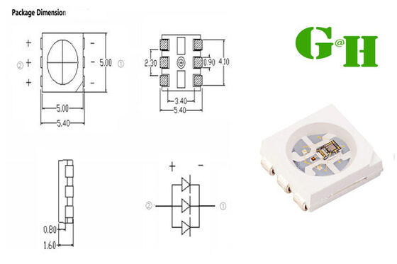 Plastic 5050 LED CHIPS White SMD Surface Mounted Device Ideal for Industrial Lighting Applications and Electronic Projects