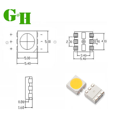 120 Degrees Viewing Angle 2835 SMD LED Chips Semiconductor Solutions Ideal for LED Panels Lighting Fixtures and Displays